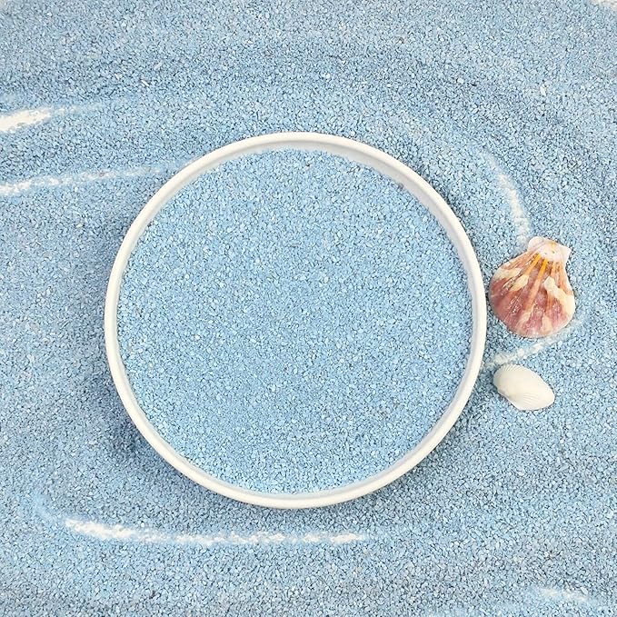 20 lbs Aquarium Blue Sand, 0.4-0.8 mm Decorative Sand for Aquarium, Fish Tank, Candle, Vase, Wedding Ceremony, Arts Crafts and Bowl Fillers