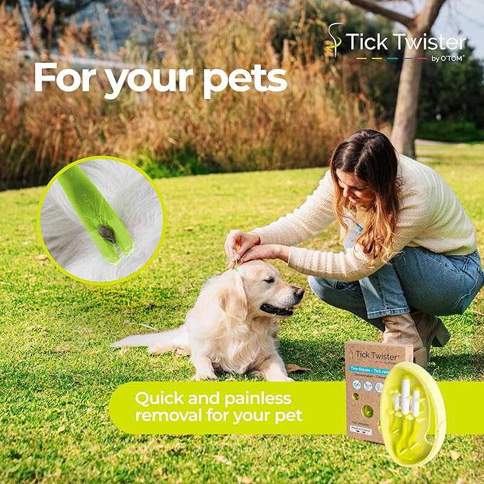 Tick Twister Tick Remover for Dogs and Human - Made in France - Tick Puller for Humans and Dogs - 3 Different Sizes - Dog Tick Removal Tool - Also for All Other Pets - Tick Nipper in