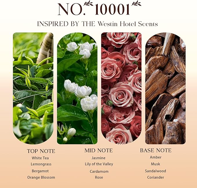 Hotel Diffuser Oils Gift Set, Joosing Hotel Scent Essential Oils d 4 x 30ml Large Bottles (4 Fl Oz Total), Premium Fragrance Oil No. 10001The Westin for Le Labo Aromatherapy Diffusers and Humidifiers