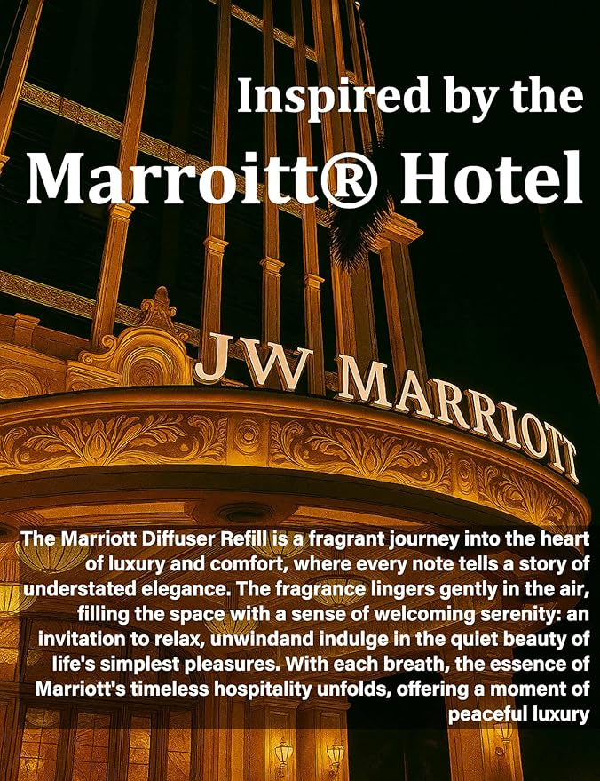 Hotel Collection Diffuser Oil, Marriott Inspired Essential Oils for Waterless, Cold Air, Ultrasonic & Reed Diffusers, HVAC, Long-Lasting 5-Star Hotel Fragrance for Home, Office, Spa - 3.38fl oz/100ml