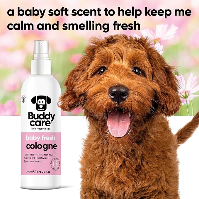 Dog Cologne - Baby Fresh - 200ml - Delicate and Powdery Scented Dog Cologne - Refreshes Between Dog Washes