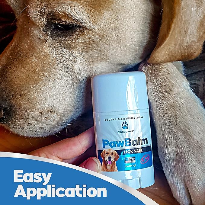 Lick Safe Dog Paw Pad Balm 2 Oz - Dog Nose Balm for Dry Nose - Safe Effective Paw Balm for Dogs to Fix Dry Cracked Paws - Dog Paw Protector from Heat, Sand, Snow - Easy to Use Paw Soother for Dogs