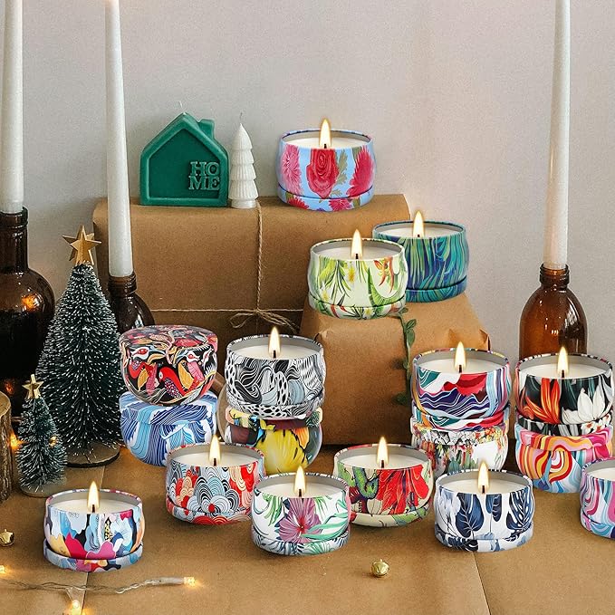 36-Pack Scented Candles Gift Set – 2.5oz Long-Lasting Soy Wax Candles with Essential Oils | Aromatherapy for Relaxation, Stress Relief & Sleep | Home Decor, Gifts for Women, Mom, Wife, Friends