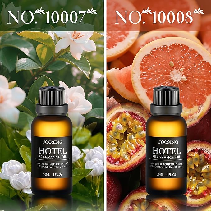 Essential Oils Set, Hotel Diffuser Oil Inspired by The Hotel Scent, Fragrance Oil Glass Bottle for Aromatherapy Diffusers and Humidifiers (4 Fl Oz, Edition + Fairmont + Ritz + Inter)