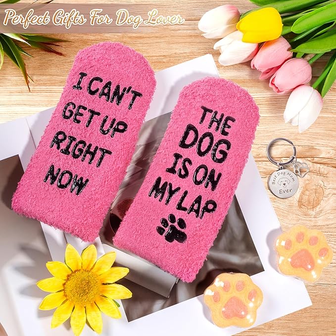 13Pcs Best Dog Mom Gifts for Women, Gift Baskets, Unique Dog Mom Birthday Gifts for Dogs Lovers, with Luxurious Flannel Blankets Gift for Owners for Birthdays, Christmas, and Mother's Day