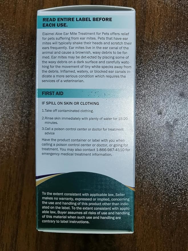 Ear Mite Treatment for Dogs & Cats, Advanced Formula for Pet Ear Cleaner Drops - 0.75 fl oz / 22ml