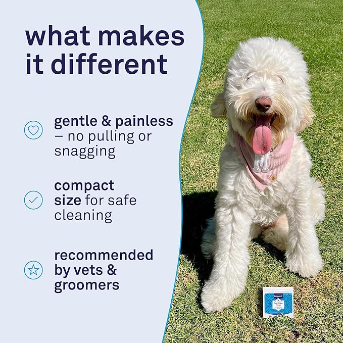 Petpost Tear Stain Remover Comb for Dogs | Extra Fine Stainless Steel Dog Eye Comb | Gentle Grooming Tool for Shih Tzu, Maltese & Small Breeds | Dog Face Comb for Eye Cleaning