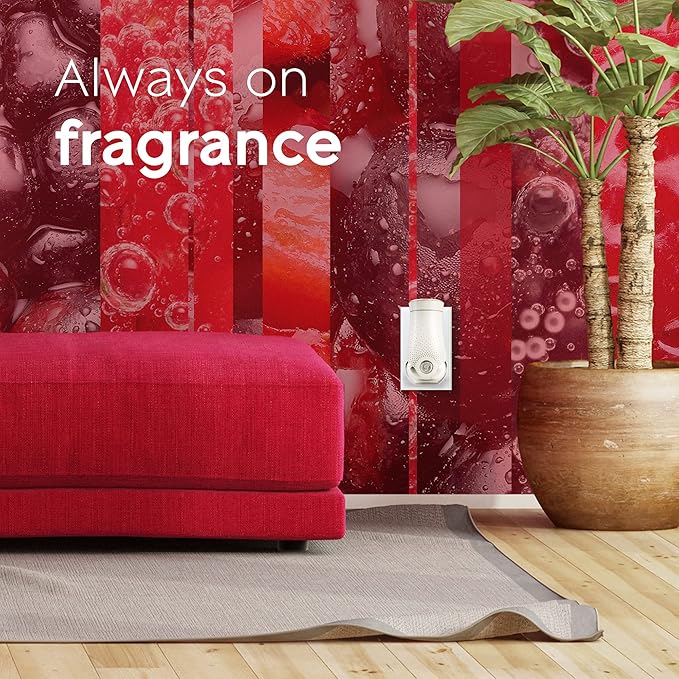 Glade PlugIns Refills Air Freshener, Scented and Essential Oils for Home and Bathroom, Bubbly Berry Splash, 3.35 Fl Oz, 5 Count