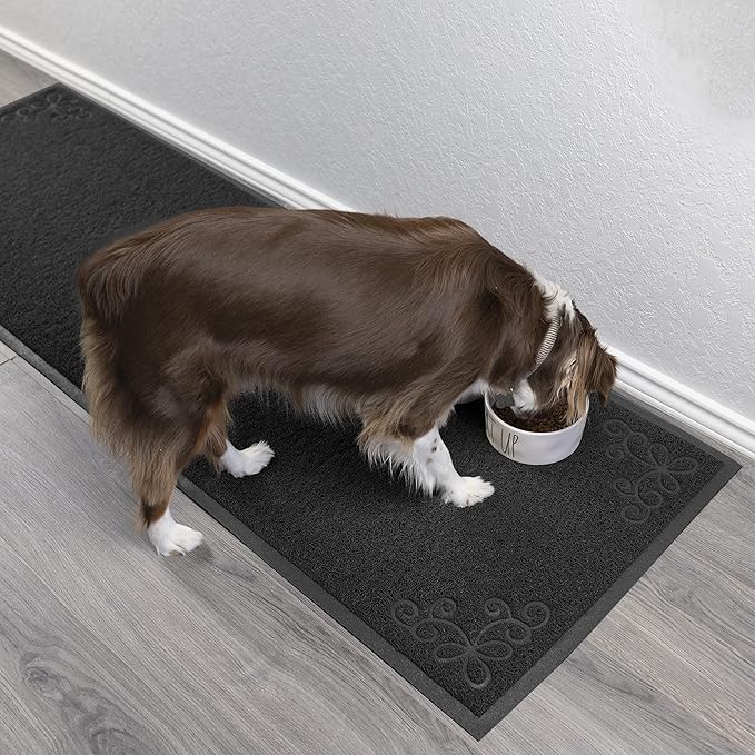 Long Litter Mat Runner 2'x6' - Trap Dirt, Mud and Cat Litter - Premium Waterproof PVC Mesh, Non Slip Rubber Runner for Pets, Entry, Mudroom, Garage, Laundry, RV, Camper - Litter Mat XL (Black)