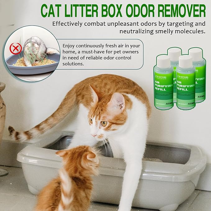 Cat Litter Deodorizer for PET-KIT PuraX PuraMax Self-Cleaning Cat Litter Box Odor Eliminator for Strong Odor Remover Litters Box Deodorizer Replaced Odors Remover Refills (Lemon Flavor)