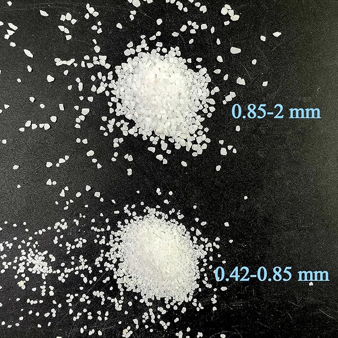 10 lbs Aquarium White Sand, 0.8-2mm Coarse Sand. Small Gravel for Fish Tank, Succulent Plants Potted, Paintings, Fire Pits, Candle, Vase Filler and Crafts